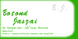 botond jaszai business card